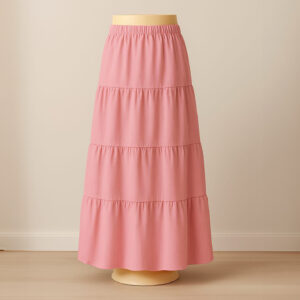 Tiered linen skirt